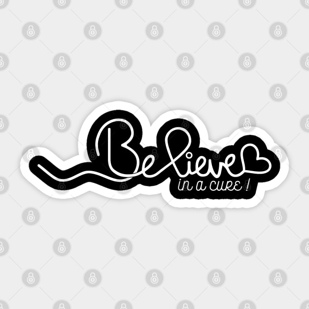 Believe- Lung Cancer Gifts Lung Cancer Awareness Sticker by AwarenessClub